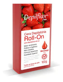 Cera Depilatória Roll-on Morango 100g - Depilflax