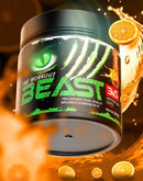 Pré-treino Beast 300g Sabor: Laranja - Ultra Concentrado - Promove Vasodilatação, Recuperação Energética, Aumento De Óxido Nítrico, Desintoxicação E Melhora De Concentração E Foco
