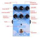 Pedal de efeito M-Vave Reverb Mini Universe VAVE974 azul-celeste
