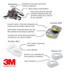 Kit Máscara Para Pintura 3m Mascara 6200 Kit Cartucho 6003