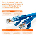 Cabo De Rede 20 Metros 20m Lan Internet Crimpado Rj45 Cat5e Azul Boyu Cell