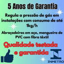 Registro De Gás De Cozinha Regulador Mangueira + Abraçadeira