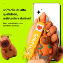 Kit 10 Chaveiros Capivara De Borracha Silicone Sortidos Cor Marrom-claro capirava de borracha