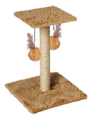 Arranhador Para Gatos Poste Com Brinquedo Duplo Exclusivo Cor Bege