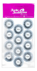 Kit 12 Potes Cílios Tufo Extensão Tufinho 10mm, 12mm E 14mm Técnica Alongamento Extensão de Cílios