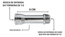Kit Extensor Prolongador Alongador 4cm 6cm 8cm Torneira 1/2 Acabamento Cromado Cor Cromado