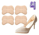 4 Pares De Protetor De Calcanhar Confortável Tênis Sapatos Cor Bege Tamanho da calcanheira Único