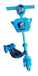 Patinete Infantil 3 Rodas Gel Musical Cesta Luzes Masculino Feminino Importway BW-010 Cor Azul
