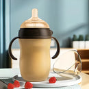 Mamadeira Anti Cólica 240mL de silicone marrom