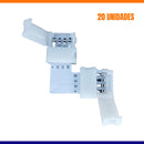 Kit 20 Conector L Emenda Rapida 10mm 4 Vias P Fita Led Rgb Tensão de operação 12V