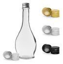 10 Garrafas De Vidro Firenze 375ml + Tampas Metálica  Prateado