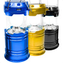 Lampião Retro Solar Lanterna Super Led Recarregavel Cor Dourado Fluoreled