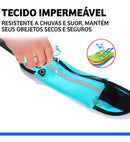 Pochete Corrida Celular Treino Exercícios Slim Impermeável Cor Preta