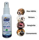 Spray Bucal Gatos E Cães Elimina Mau Hálito E Anti Tártaro Sabor Menta