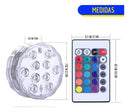 Led Pra Piscina Original Fundo De Piscina 10 Leds Col Pilhas