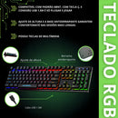 Teclado Gamer Semi Mecânico Rgb Led Iluminado Abnt2 Usb Para Pc Xbox Ps5 Ps4 Jogos Preto Idioma Português