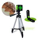 Nível A Laser Verde 2 Linhas Esquadro + Suporte + Tripé Recarregavel Profissional Prumo 20m Autonivelante Bateria Nano Bateria
