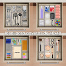 Kit 18 Organizador Multiuso Modular Gavetas Acrilico Cristal Cristal