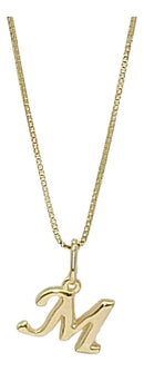 Colar Corrente Letra Lisa Inicial Presente Banhado Ouro 18k Cor Dourado M