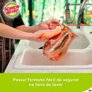Esponja Scotch-Brite Não Risca Limpeza Delicada de fibra sintética laranja 3 u pacote x 3