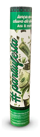 Lança Confete Chuva De Dinheiro Dólar Tubo Para Festas