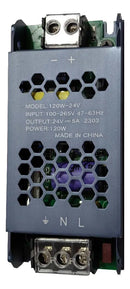 Fonte Driver Slim Perfil 24v 5a 120w Para Fita Led Cob