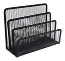Javick Organizador Mesa Escritório Porta Papeis Aramado 3 Divisões Preto