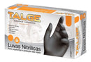 Luvas Nitrilicas Talge cor preto tamanho M com 100 unidades