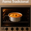 Kit 2 Forma Assadeira Bolo Pudim Redonda Air Fryer Forno Alumínio