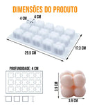 Molde De Silicone Mini Bubble 15 Cavidades Velas Artesanais Cor Branco