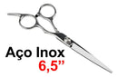 Tesoura Cortar Cabelo Cabeleireiro Descanso Dedo Inox 17cm