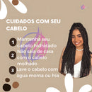 Kit 2 Pacotes Cabelo Jumbo Super X Para Tranças 400g + Anéis Cor Preto