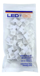 Kit 20 Conector L Emenda Rapida 10mm 4 Vias P Fita Led Rgb Tensão de operação 12V