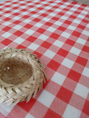 Tnt Estampado Festa Junina Xadrez Vermelho Mesa 1,4 X 2 Mts