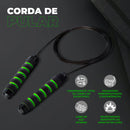 Vittak Corda De Pular Cross 3 Metros Ajustável Silicone Fit Treino Academia Cor Verde
