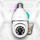 Câmera de Segurança Lâmpada Panorâmica Com Sensor De Movimento 355° Cor Branco Infravermelho Noturno