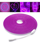 5m Mangueira Goldensky Fita Led Neon Corte2,5cm + Fonte 5a Cor Da Luz Roxo
