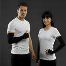 1 Par De Manguito Abertura No Dedo Proteção Solar Uv5 Preto P