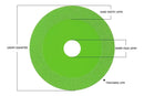 Disco Para Cortar Vidro Piso Ceramica Espelho Porcelanato Cor Verde
