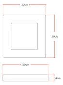 Painel Led Plafon Aluminio Sobrepor 24w 6500k Branco Frio 30cm 110v/220v Bivolt Quadrado Cod: 768131375 Avant