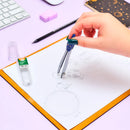 Kit Geométrico Régua, Transferidor, 2 Esquadros + Compasso Cor Sortido