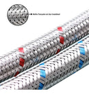 Engate Mangueira Flexível Misturador Monocomando 50cm Par º Acabamento Prateado Cor Prateado