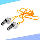 Apito De Metal Profissional Com Cordão Pack 2 Unidades Cor Amarelo