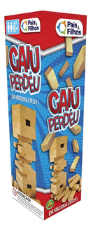 Jogo Caiu Perdeu Torre Madeira Equilíbrio Brinquedo Pais & Filhos