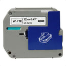 10x Fita Compativel P/ Uso Rotulador Brother Pt-70 Pt0 Mk231 Cor Branco