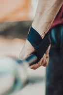 Strap Luva P/ Musculação Academia Punho Algodão Puxada Cross Cor Preto