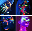 Maquiagem Artística Neon Colormake Tinta Pele Brilha Escuro