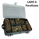 Kit Parafusos E Buchas Chipboard Philips Madeira Parede Total 300 Itens Com Estojo Diversas Medidas Alvenaria Concreto