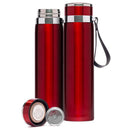 Garrafa Térmica Inox 1 Litro Água Gelada Quente Com Vedação Cor Vermelha