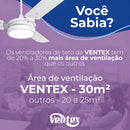 Ventilador de teto Ventex Yris com 3 pás de Madeira mogno estrutura preto/mogno, 1.015m de diâmetro